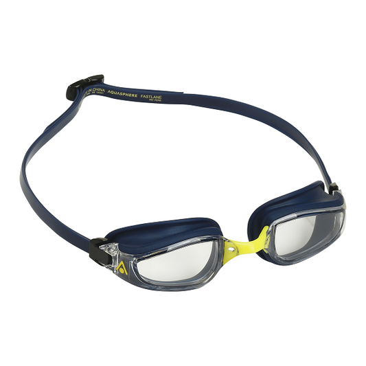 AquaSphere Fastlane Goggle Clear Lens Navy Yellow