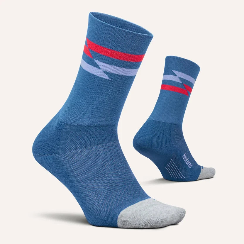 Feetures Elite LC Mini Crew Blue Track 1 Pair x3