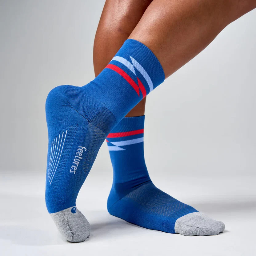 Feetures Elite LC Mini Crew Blue Track 1 Pair x3