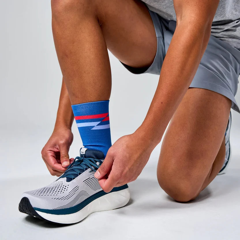 Feetures Elite LC Mini Crew Blue Track 1 Pair x3