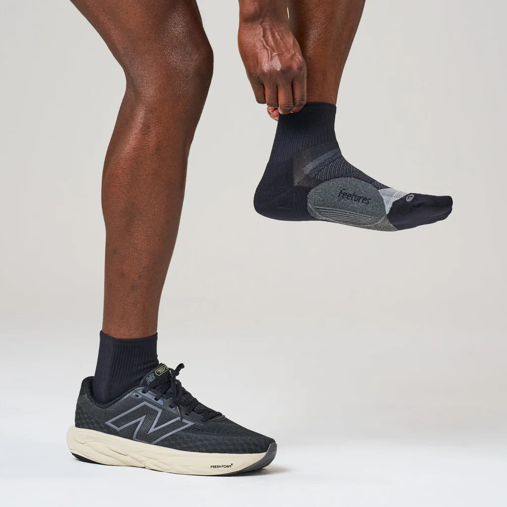 Feetures Elite LC Quarter Basic Black 1 Pair x 3