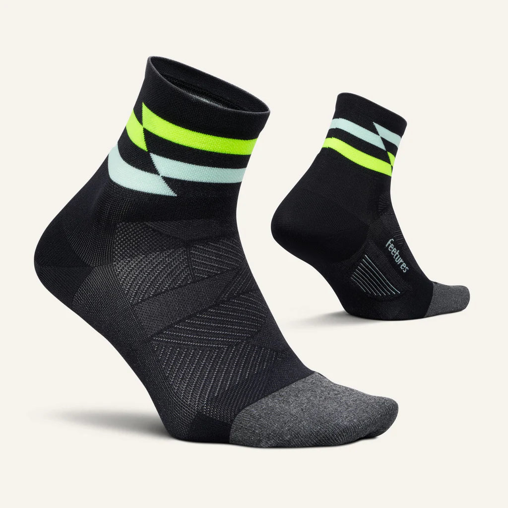 Feetures Elite UL Quarter Night Track Black 1 Pair x3