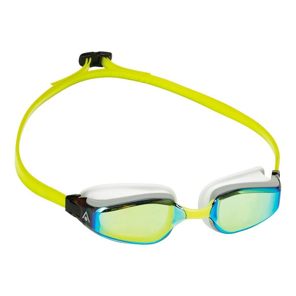 AquaSphere Fastlane Goggle White Yellow Mirrored Lens