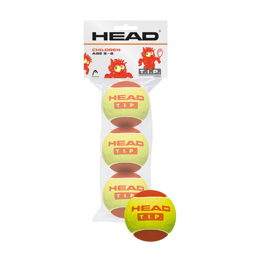 Head TIP Training Tennis Ball Red Polybag x 3