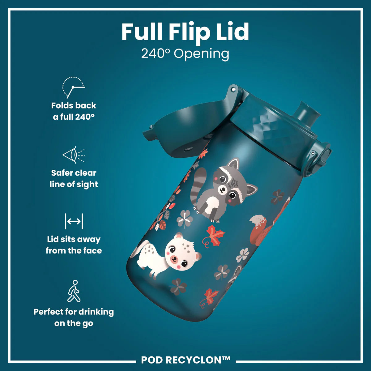 Ion8 Pod Water Bottle Forest Animals