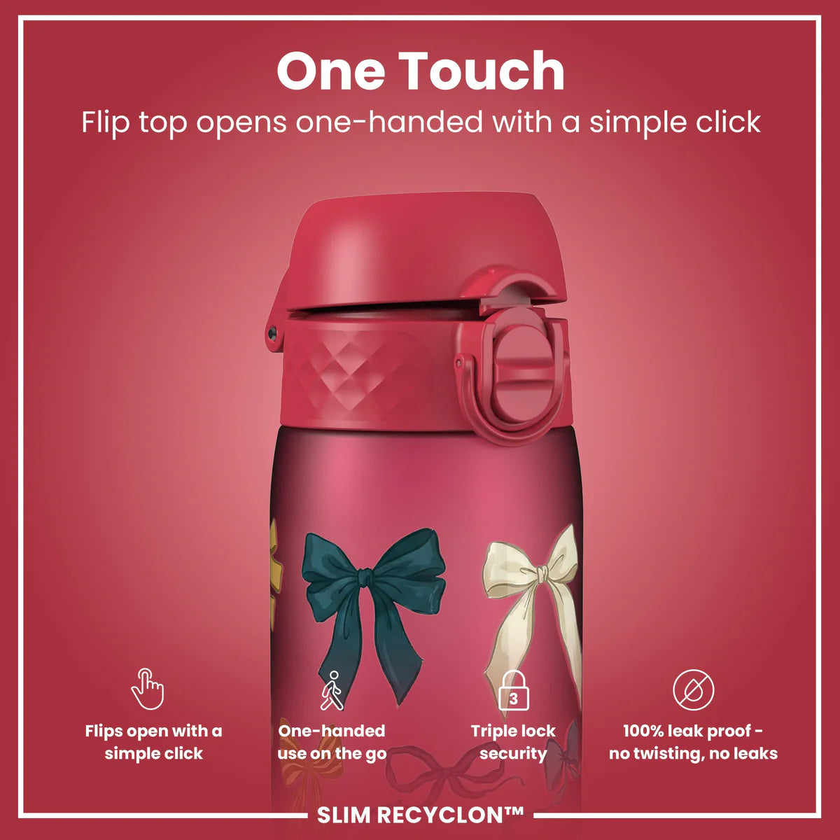 Ion8 Slim Water Bottle Bows