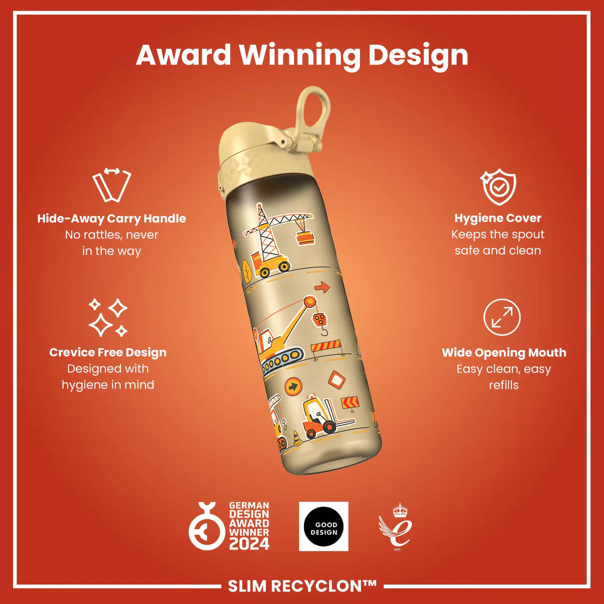 Ion8 Slim Water Bottle Construction