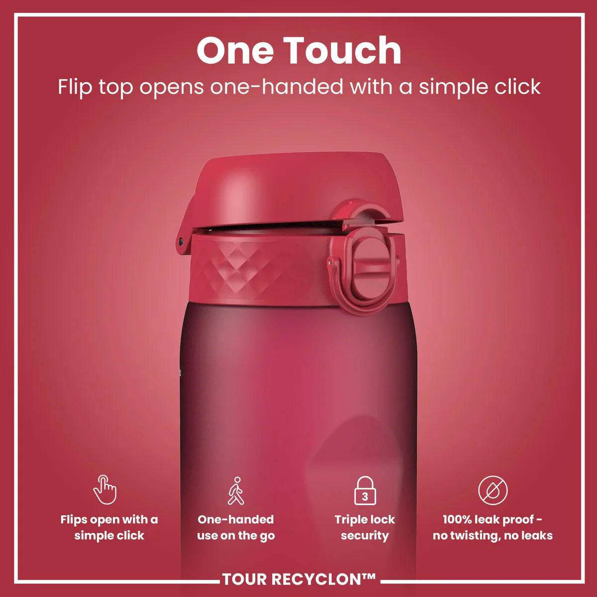 Ion8 Tour Water Bottle Viva Magenta