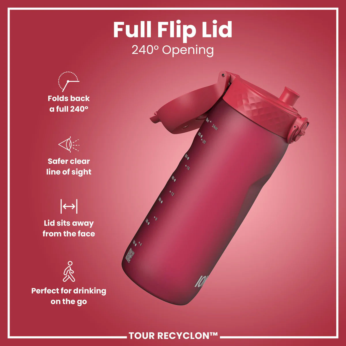 Ion8 Tour Water Bottle Viva Magenta