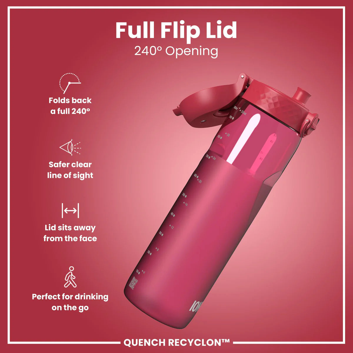 Ion8 Quench Water Bottle Viva Magenta