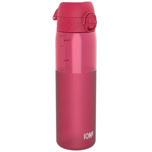 Ion8 Slim Water Bottle Magenta Clear