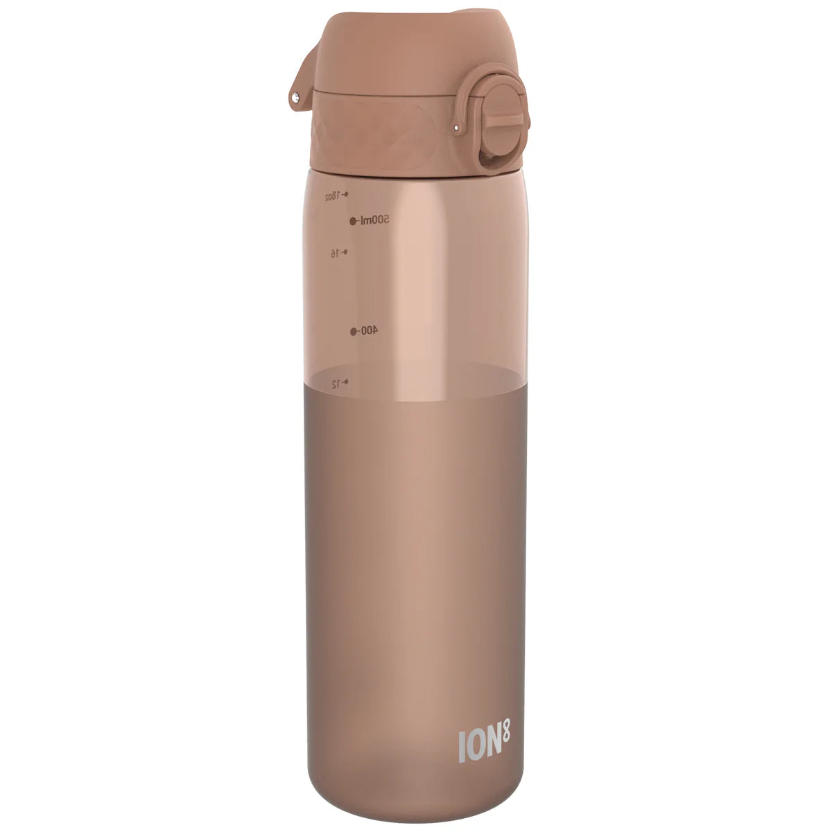 Ion8 Slim Water Bottle Mocha Mousse Clear