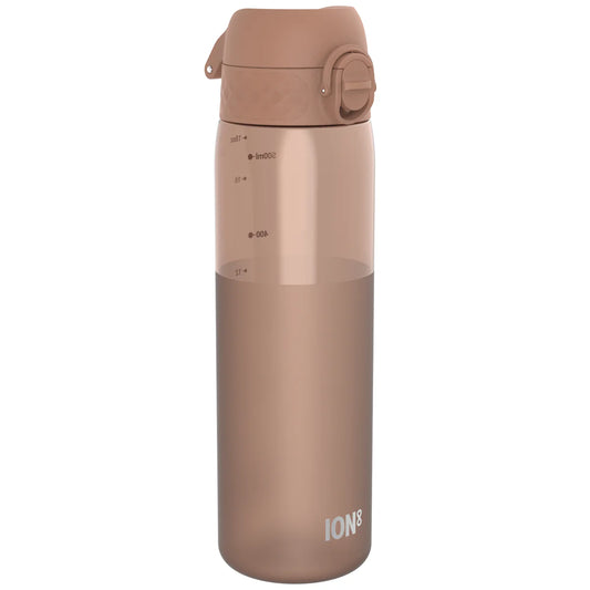 Ion8 Slim Water Bottle Mocha Mousse Clear