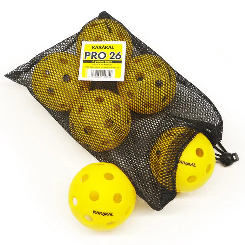 Karakal Indoor Pickleball Yellow 6pk