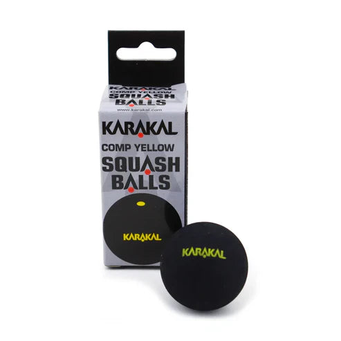 Karakal Yellow Dot Squash Balls x 12