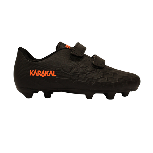 Karakal Hex Football Boot Black Orange x 10 Pairs (10-2UK)