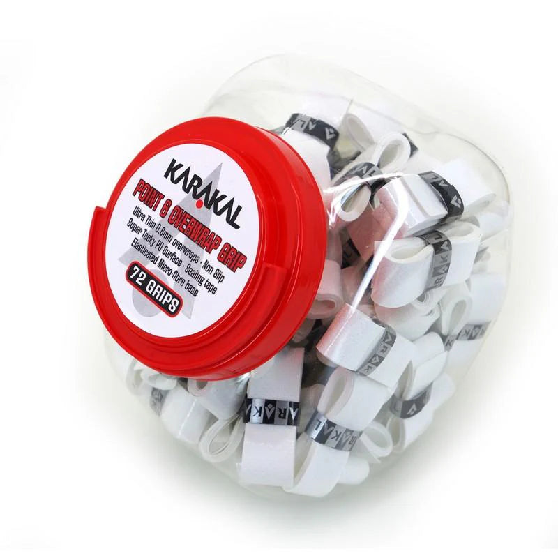 Karakal Nano 60 Overwrap Grip White x 72