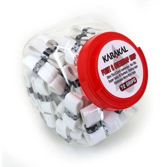 Karakal Nano 60 Overwrap Grip White x 72