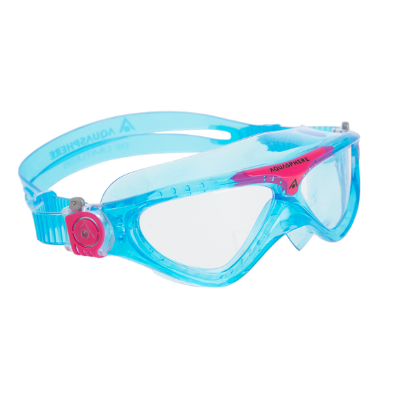 AquaSphere Vista Junior Goggle  Turq Pink Lens Clear