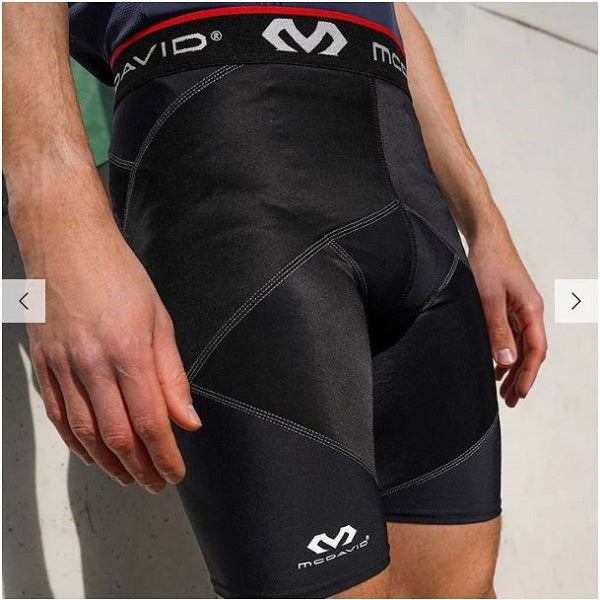 Mc David Cross Compression Short With Hip Spica Black