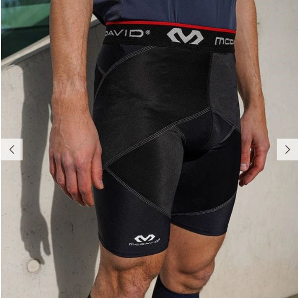 Mc David Cross Compression Short With Hip Spica Black