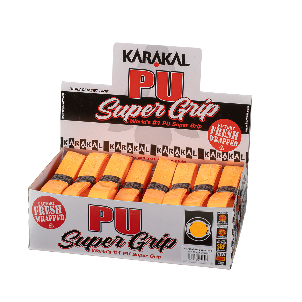 Karakal PU Super Grip Solid Orange x 24