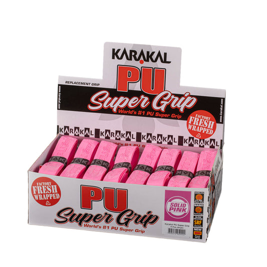 Karakal PU Super Grip Solid Fluo Pink x 24