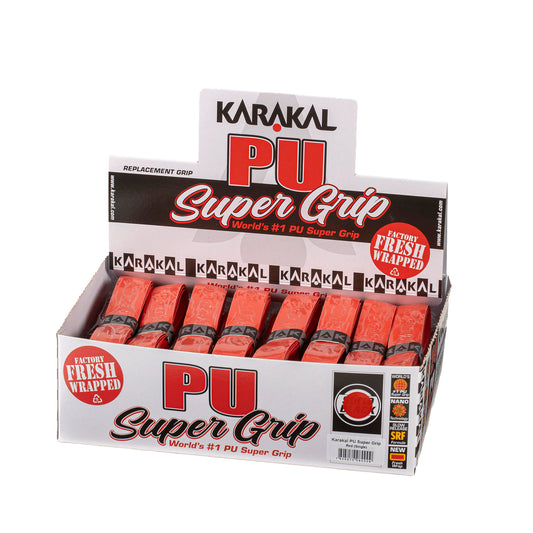 Karakal PU Super Grip Solid Red x 24