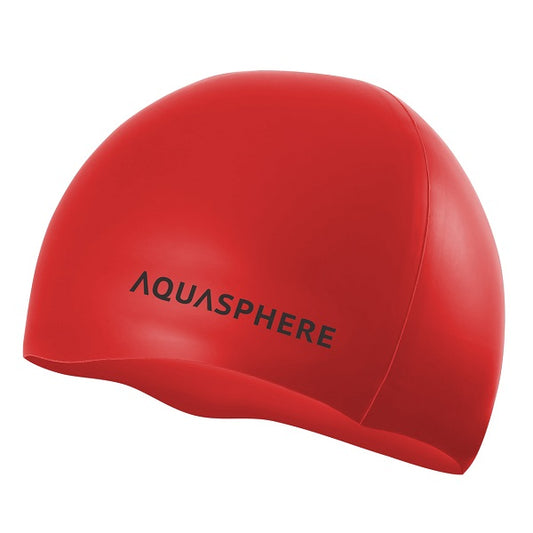 Aquasphere Classic Silicone Swim Cap Red