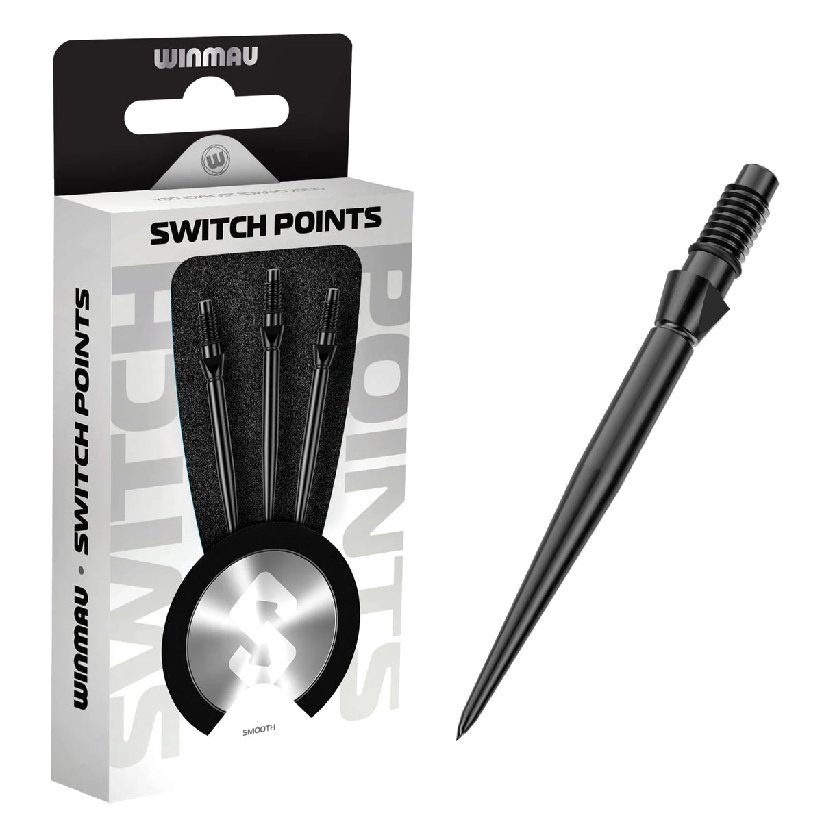 Winmau Switch Points Smooth Black
