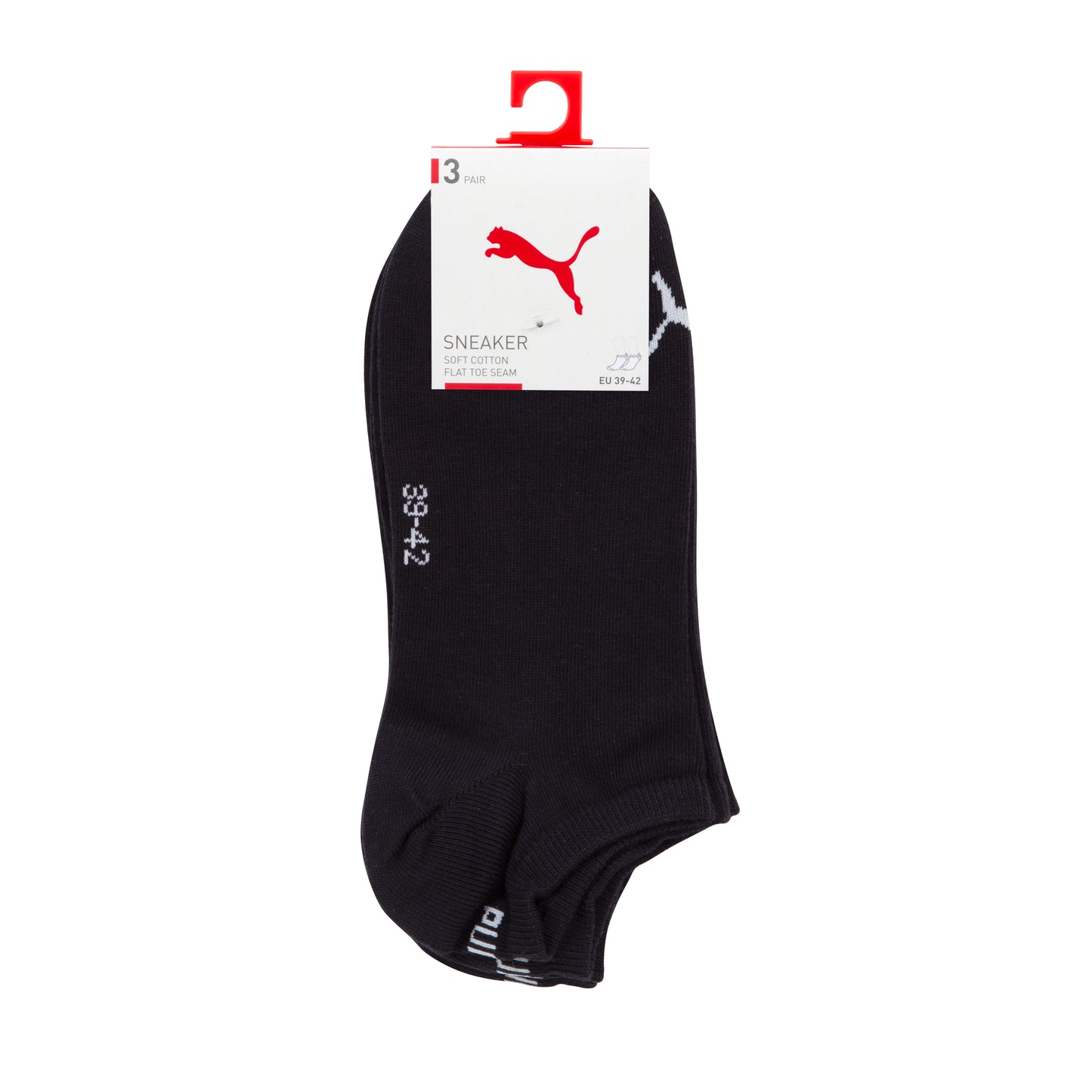 Puma Sneaker Sock 3pk Black New x6