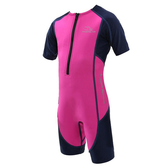 AquaSphere Stingray Suit -Short Sleeve - Pink Navy