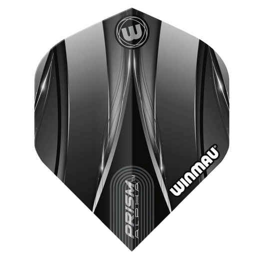 Winmau Prism Alpha Flights Black/Grey x 10