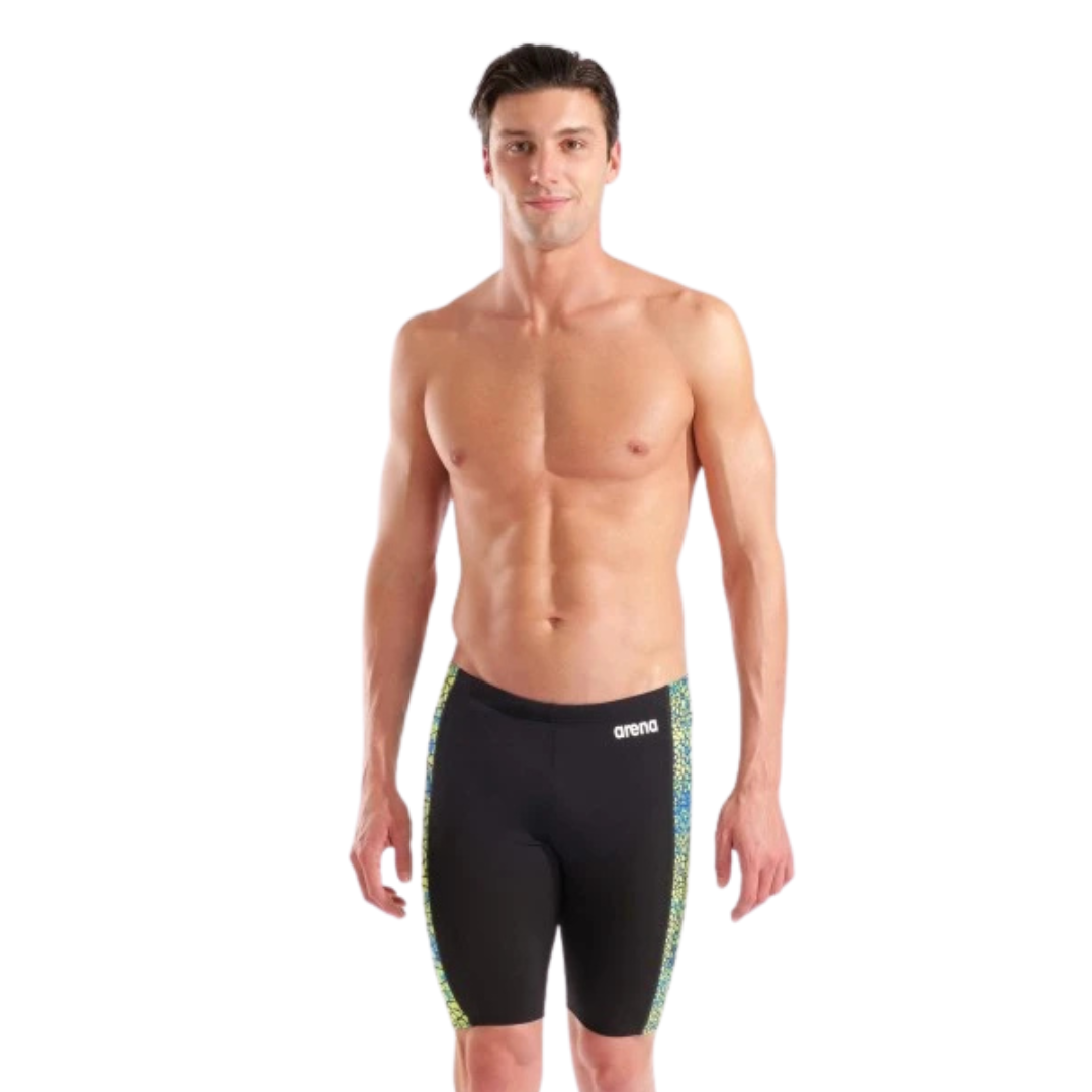 Arena Mens Snakeskin Jammer Black Green Multi