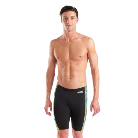 Arena Mens Snakeskin Jammer Black Green Multi