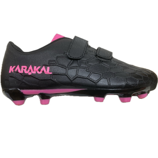 Karakal Hex Football Boot Black Pink x 10 Pairs (10-2UK)