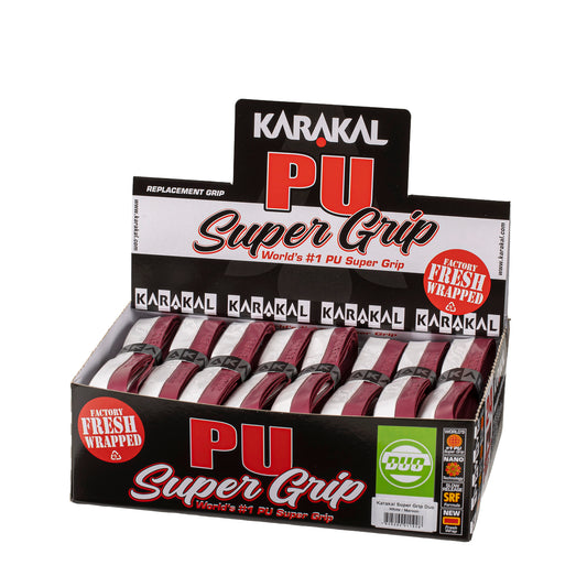 Karakal PU Super Grip Duo Maroon White x 24