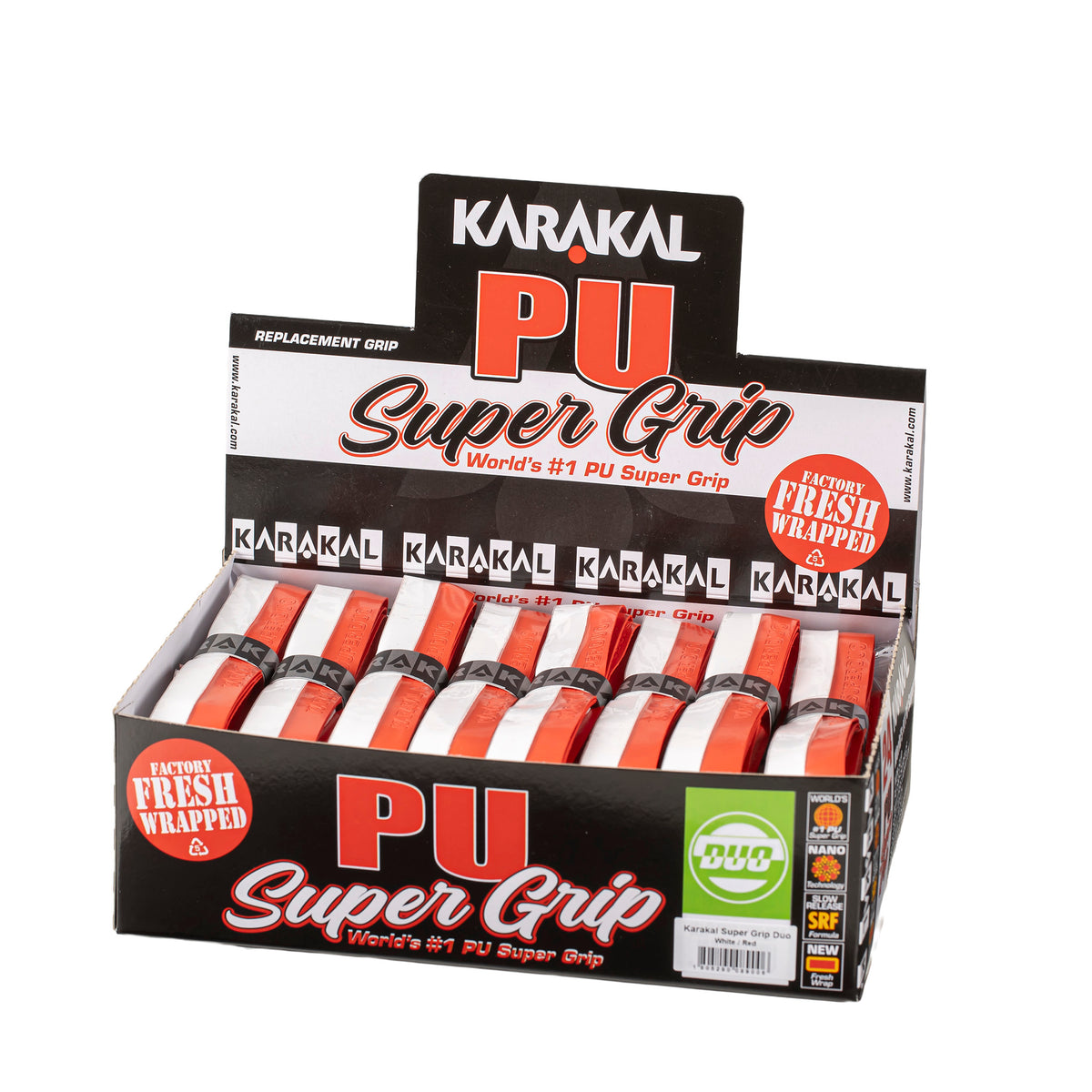Karakal PU Super Grip Duo Red White x 24