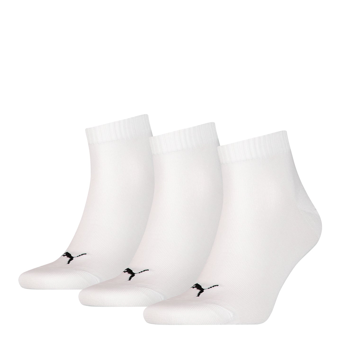 Puma Quarter Sock 3pk White New x6