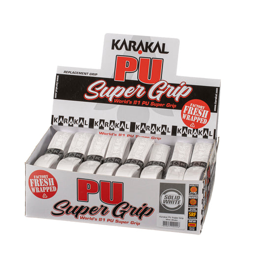 Karakal PU Super Grip Solid White x 24
