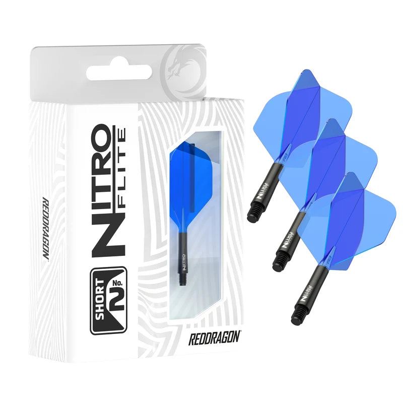Red Dragon Nitro Flight & Shaft Black Blue Medium #2