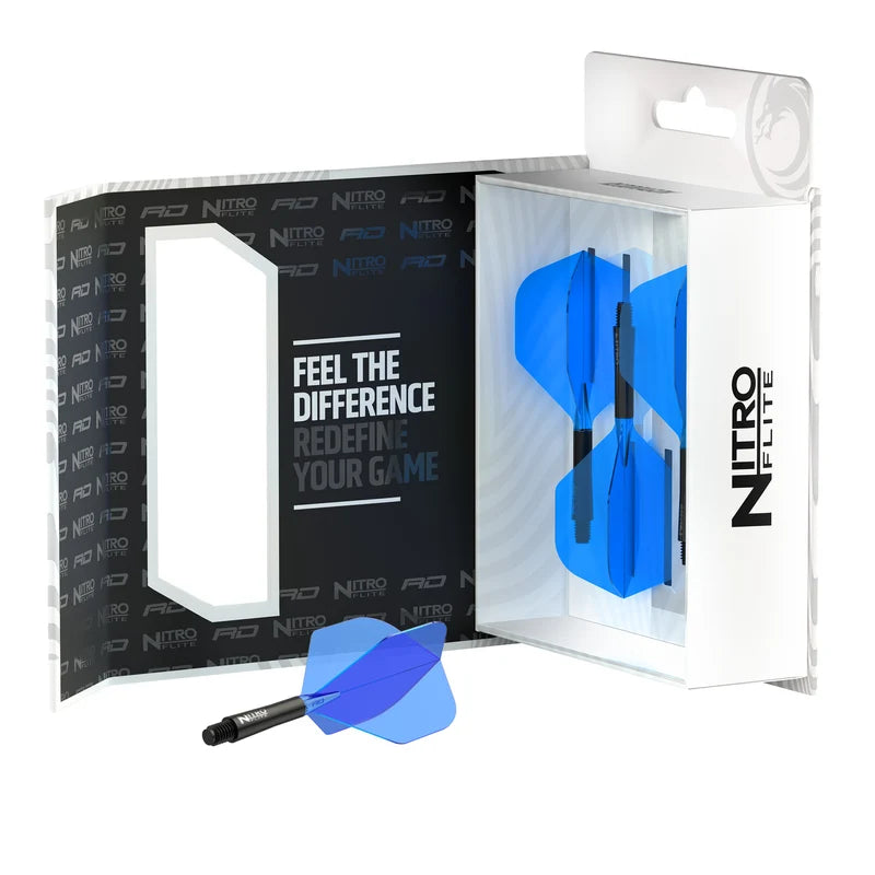 Red Dragon Nitro Flight & Shaft Black Blue Medium #2