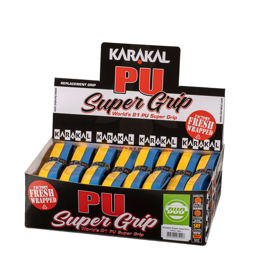 Karakal PU Super Grip Duo Blue Yellow x 24
