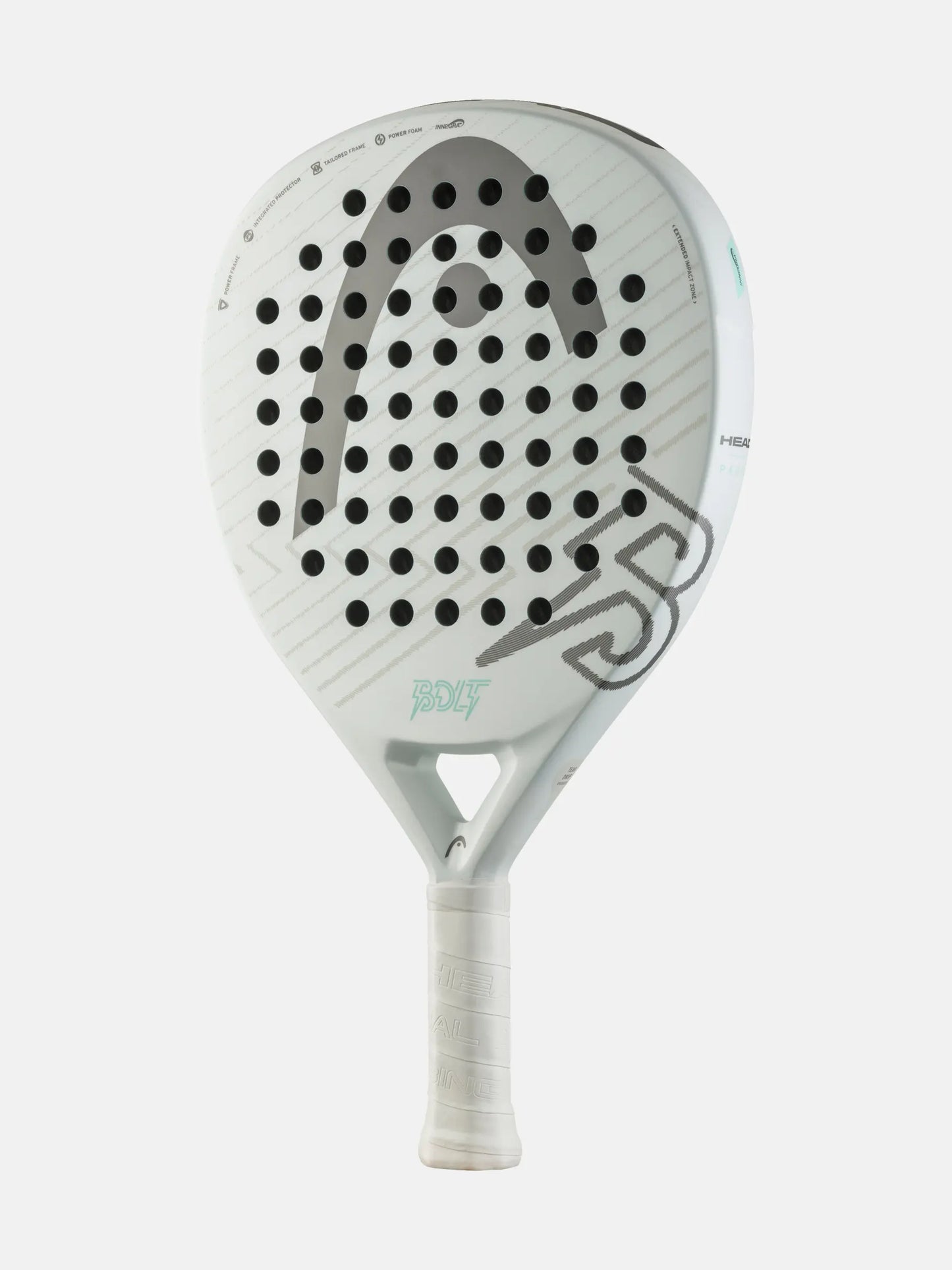 Head Bolt Padel Bat White Grey