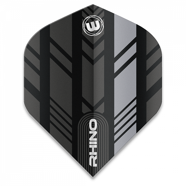 Winmau Rhino Standard Dart Flights Black Grey x 10