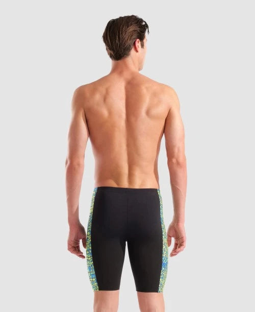 Arena Mens Snakeskin Jammer Black Green Multi