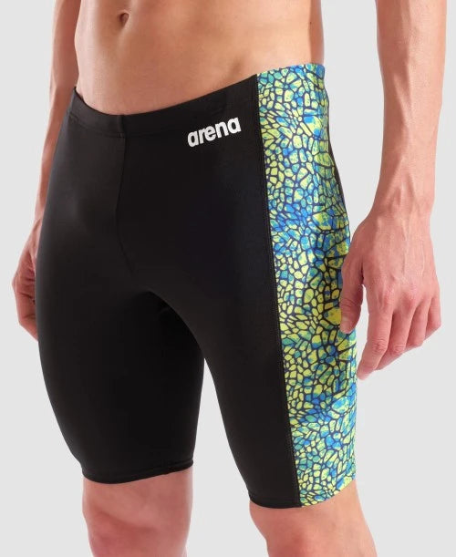 Arena Mens Snakeskin Jammer Black Green Multi