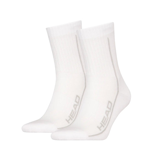Head All Sports Performance Crew White 2pk
