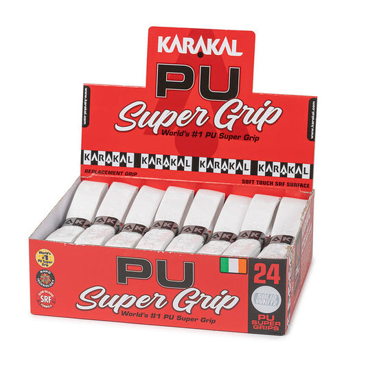 Karakal PU Super Grip Solid White x 24
