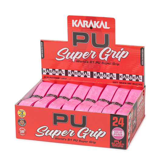 Karakal PU Super Grip Solid Fluo Pink x 24